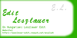 edit leszlauer business card